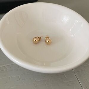 14K Gold Ball Stud Earrings